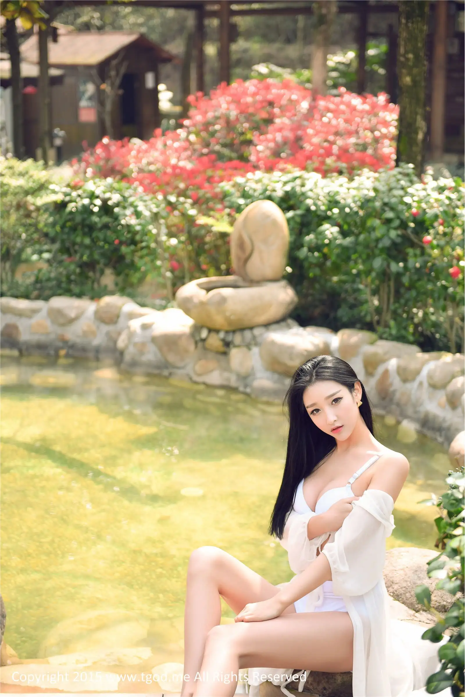 [TGOD写真] 2015.05.08 四位女神齐出镜温泉