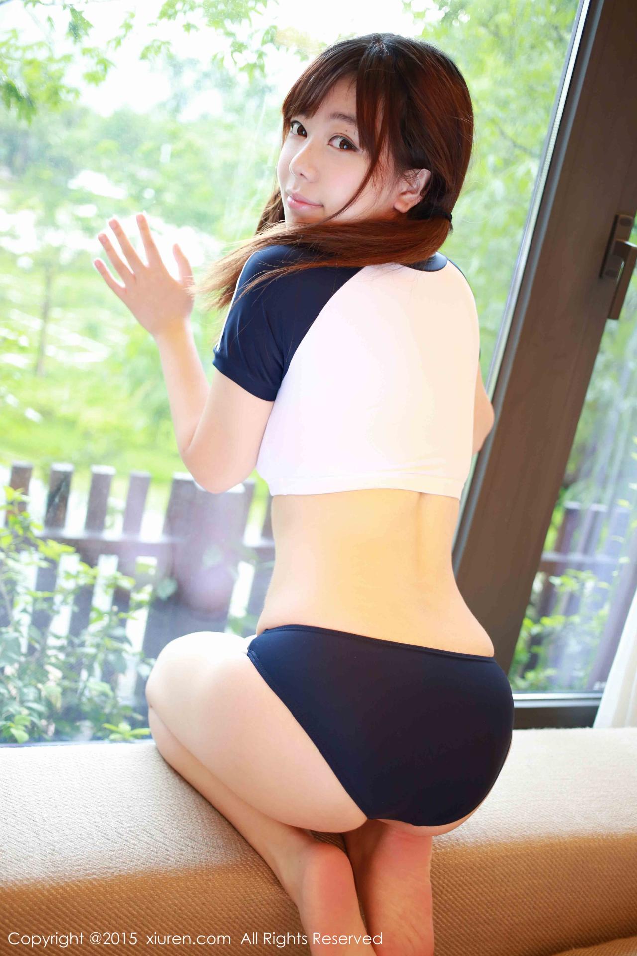 [XiuRen秀人网] 2015.05.25 No.331 刘飞儿Faye 紧身运动衣双马尾卖萌