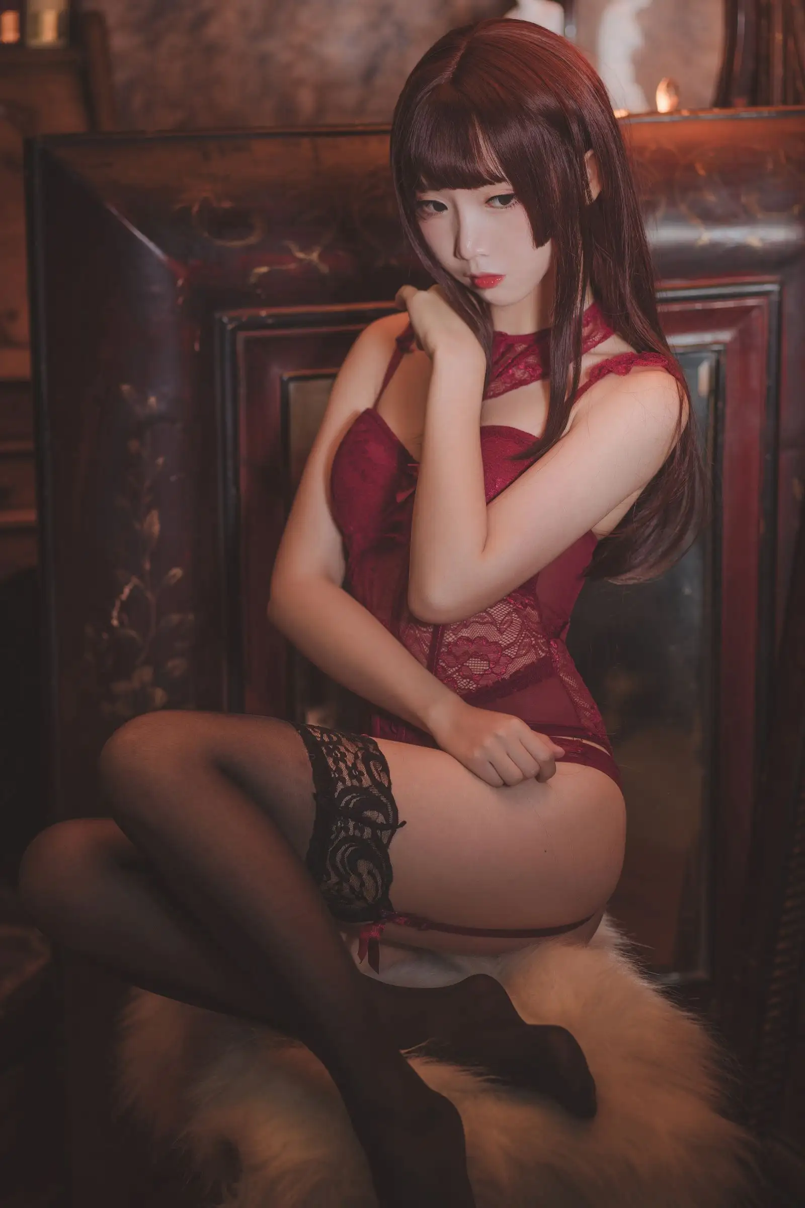 [Coser面饼仙儿] NO.014 脑内少女 红色束衣