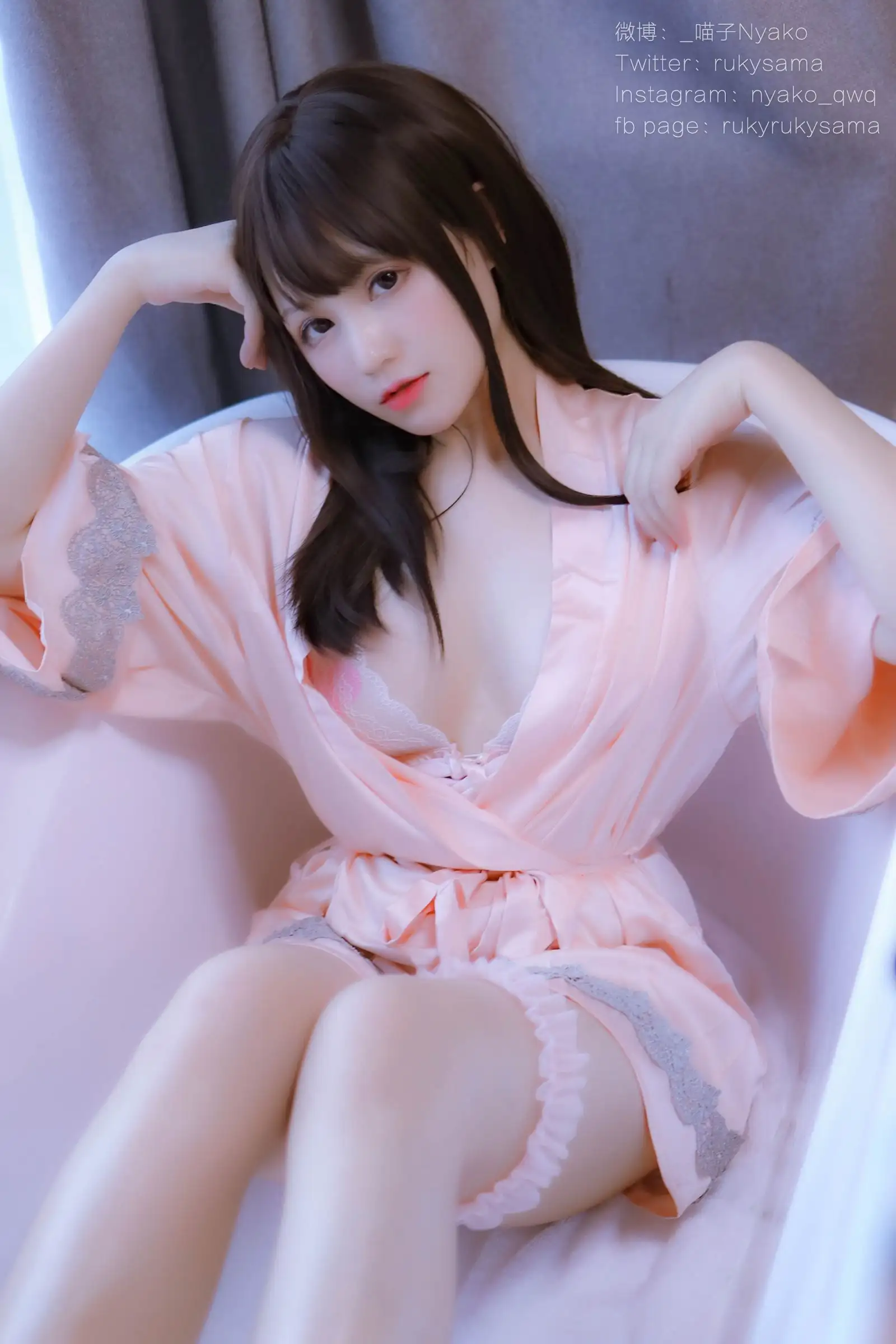 [Nyako喵子] NO.029 妄想彼女との同棲生活2 丝绸睡衣