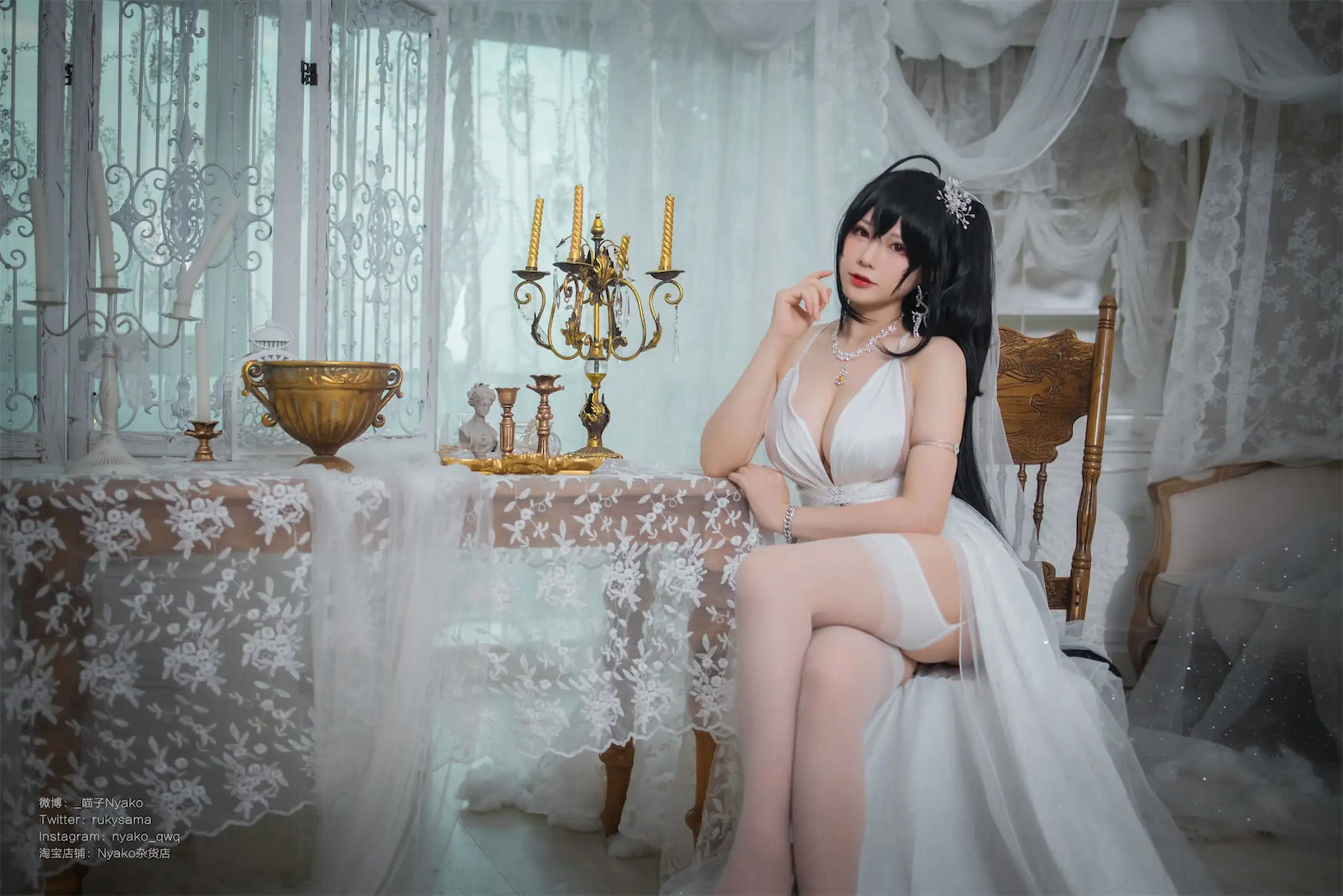 [Nyako喵子] NO.042 大凤纯白婚纱