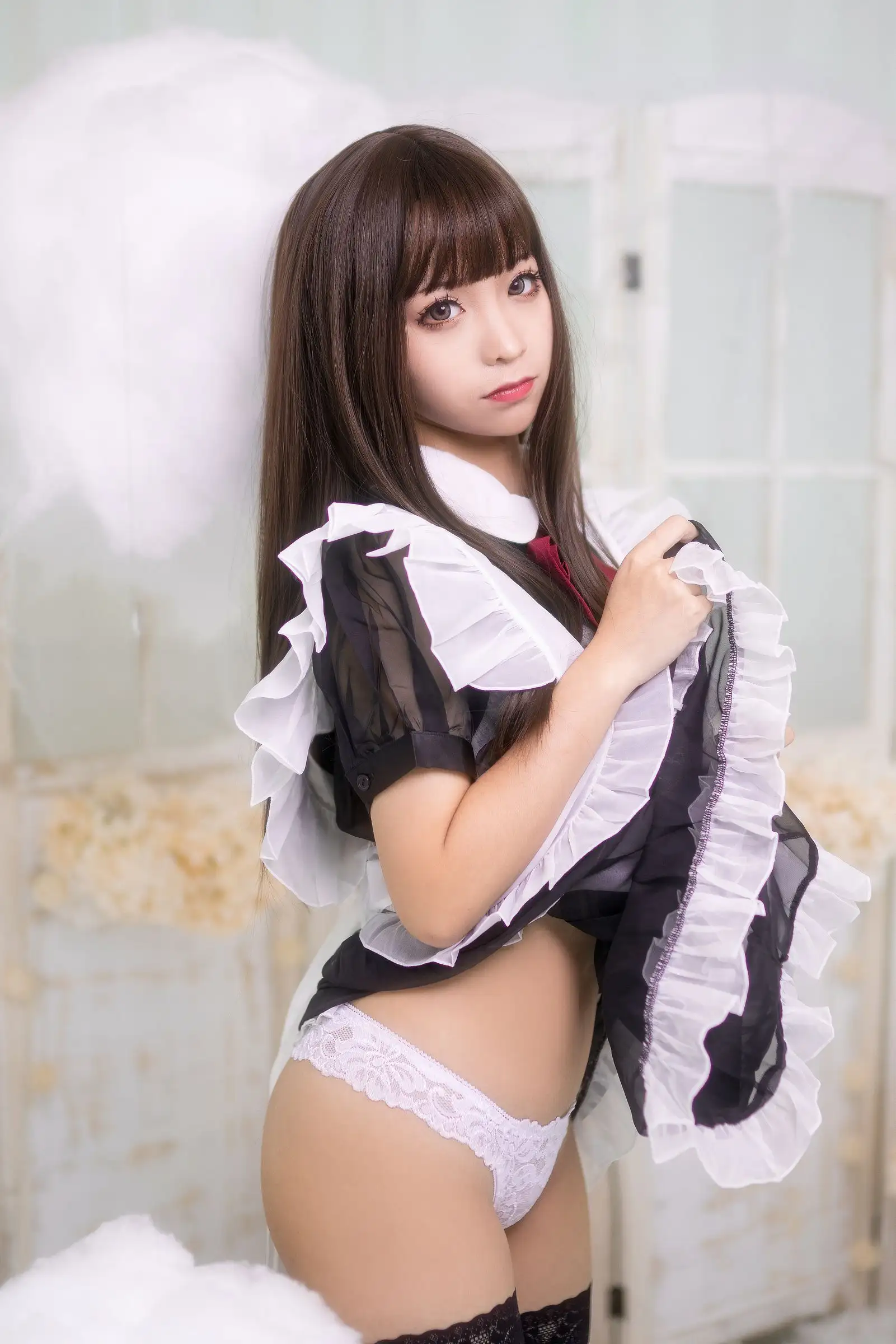 [蠢沫沫] NO.012 短透明女仆