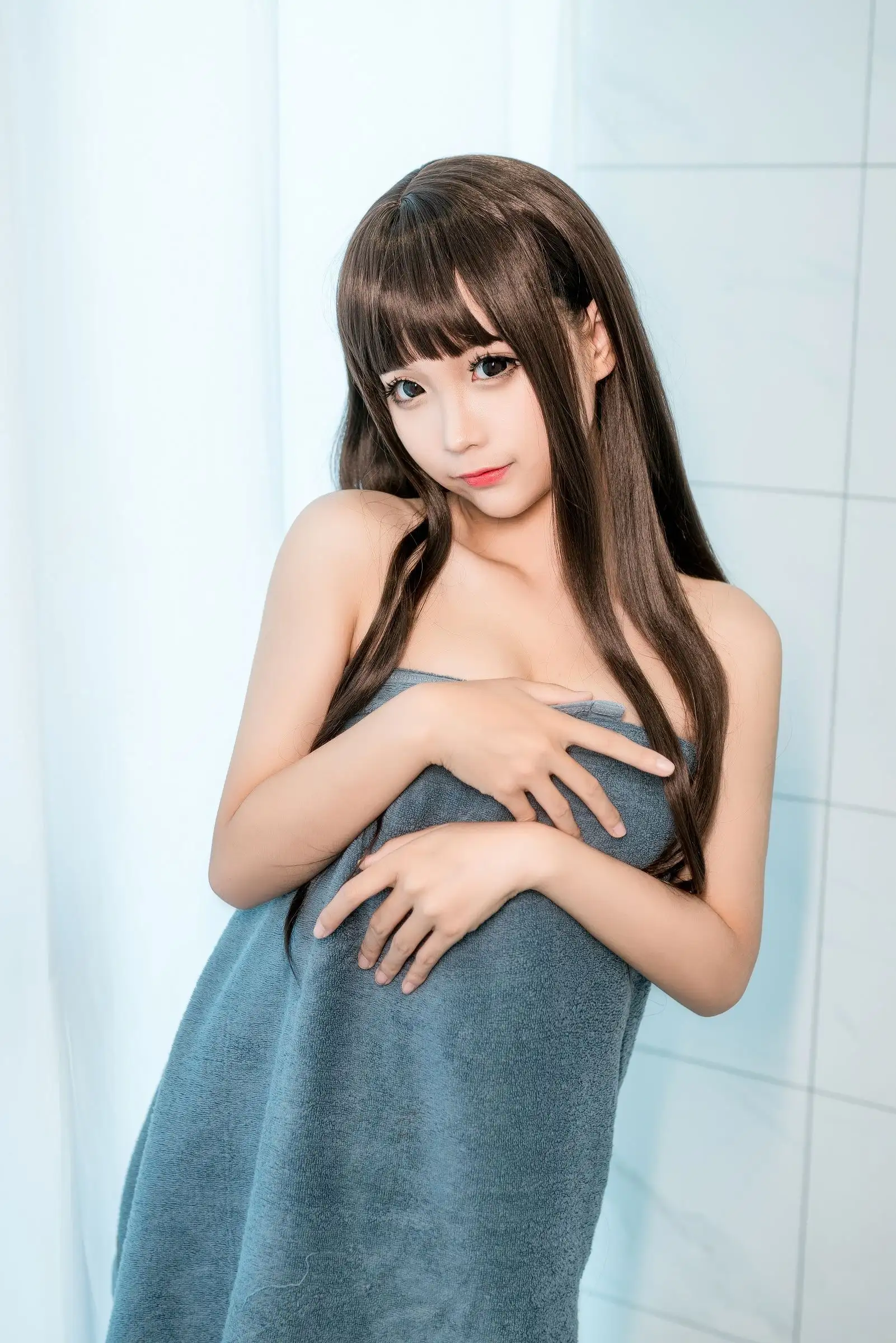 [蠢沫沫] NO.160 沫沫真爱版 灰浴巾