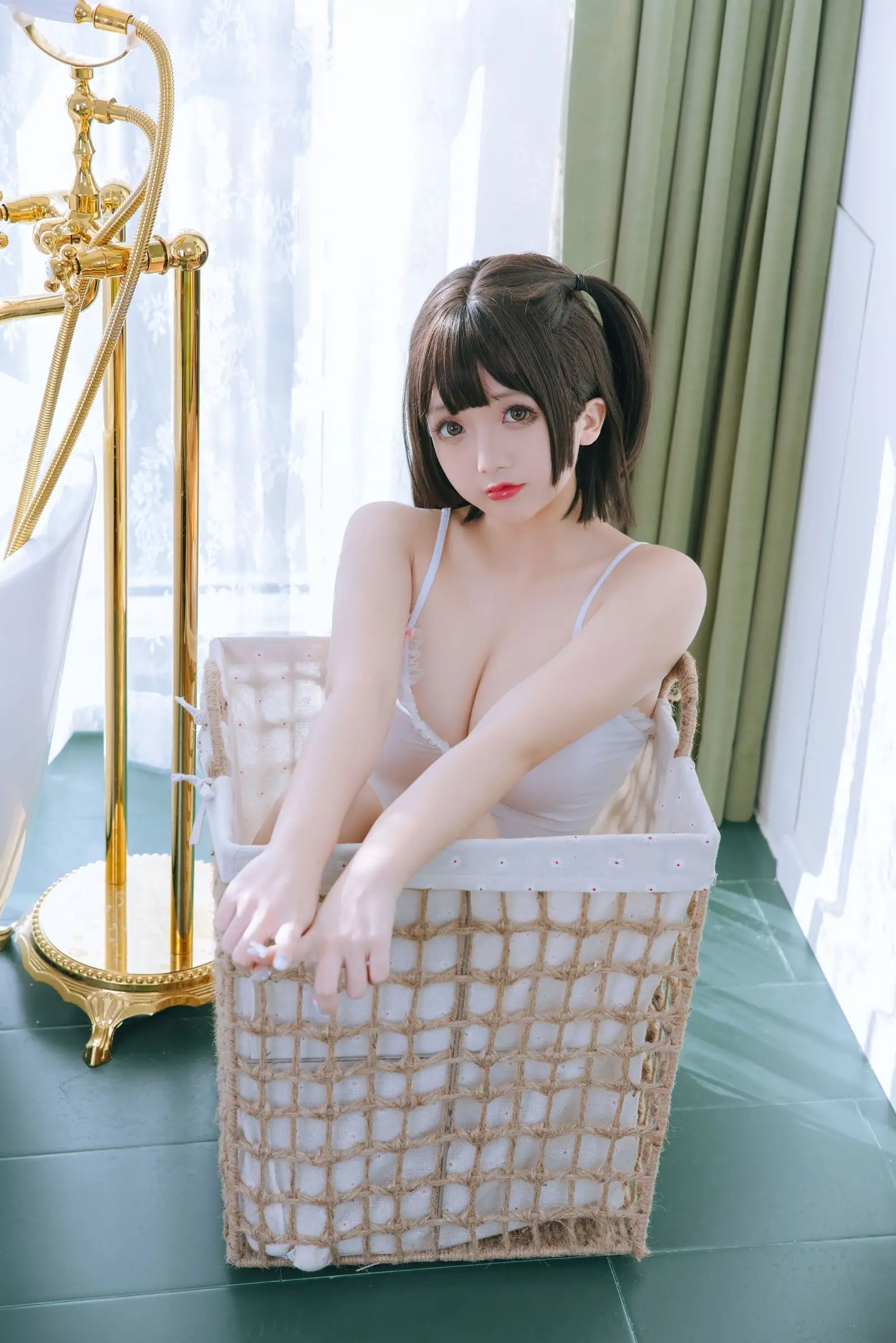[日奈娇] NO.043 湿身小白裙