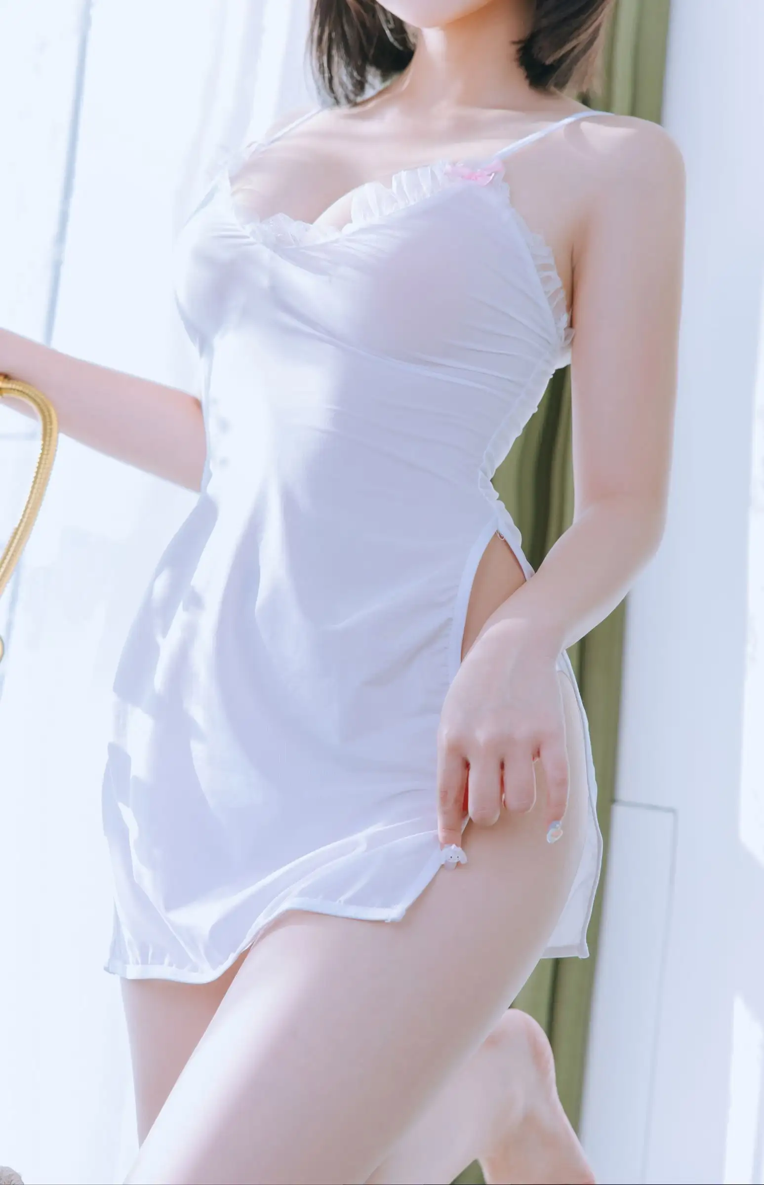 [日奈娇] NO.043 湿身小白裙