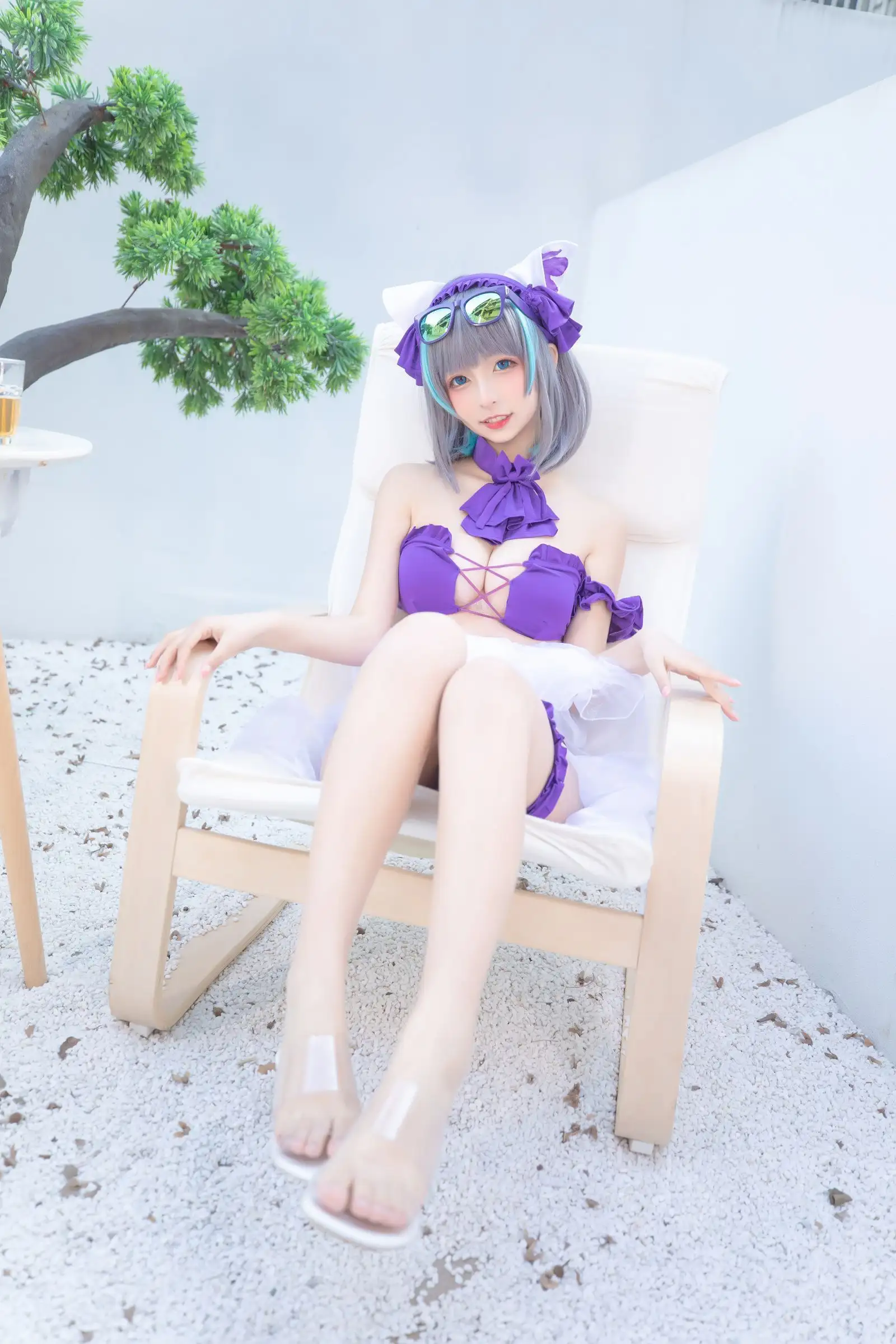 [神楽坂真冬] NO.085 绝对企画-柴郡cos《纯色庭院》