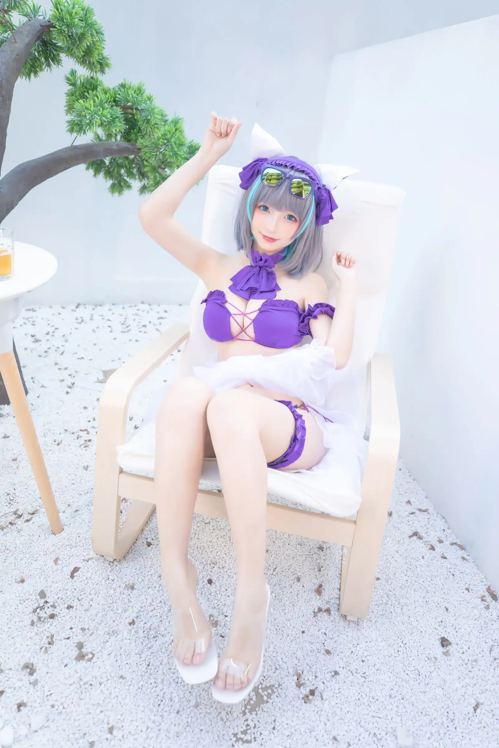 [神楽坂真冬] NO.085 绝对企画-柴郡cos《纯色庭院》