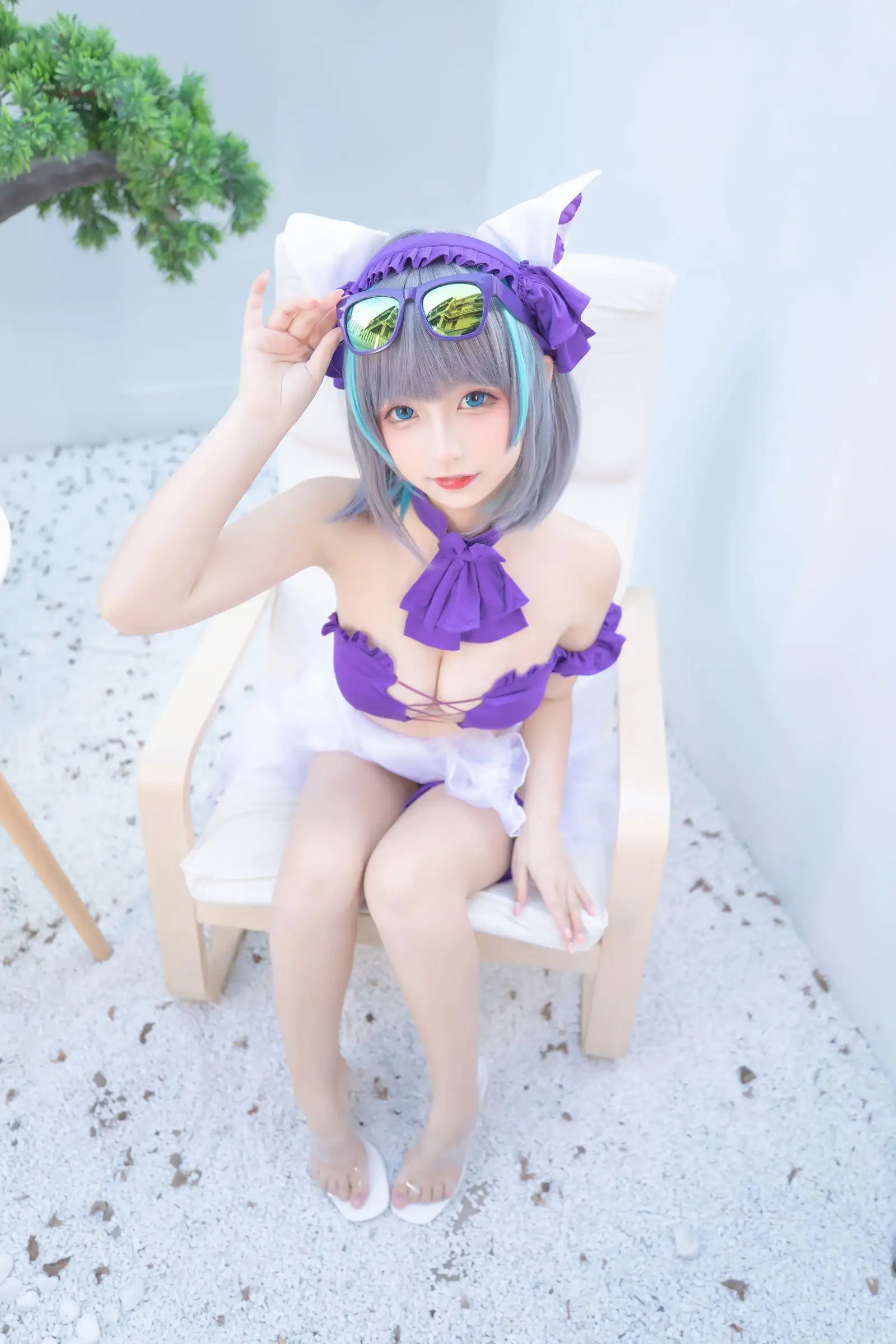 [神楽坂真冬] NO.085 绝对企画-柴郡cos《纯色庭院》