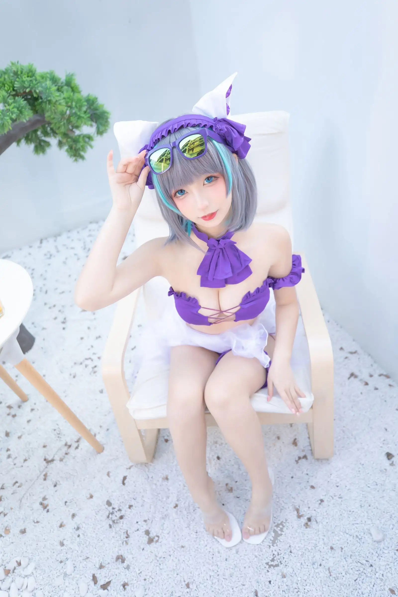 [神楽坂真冬] NO.085 绝对企画-柴郡cos《纯色庭院》