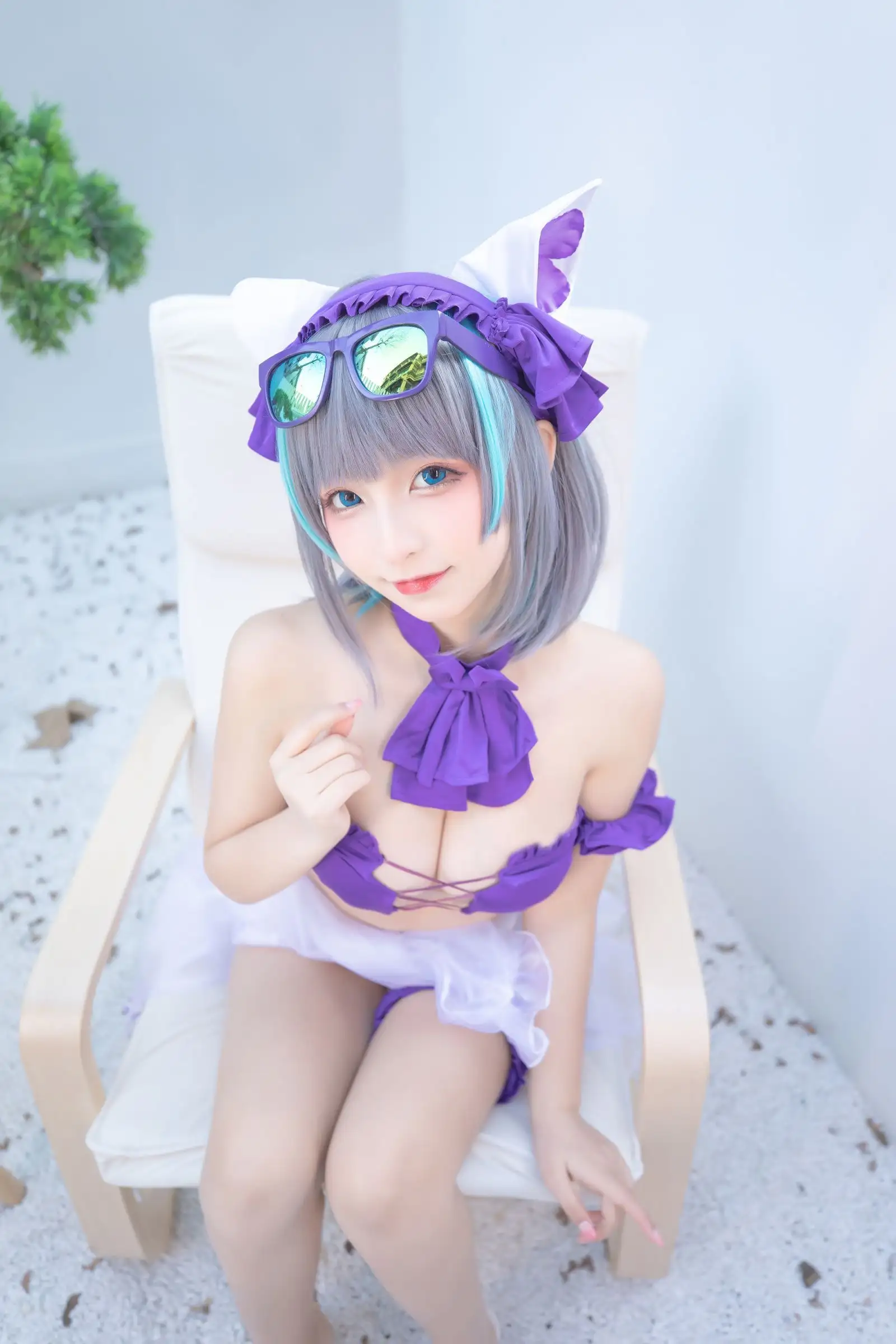 [神楽坂真冬] NO.085 绝对企画-柴郡cos《纯色庭院》