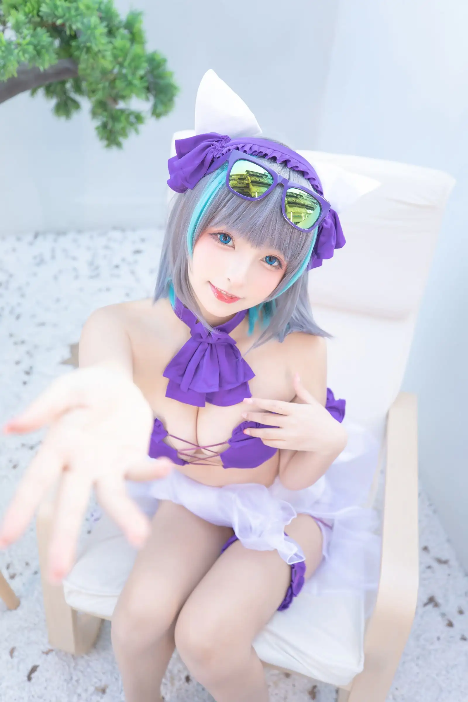 [神楽坂真冬] NO.085 绝对企画-柴郡cos《纯色庭院》