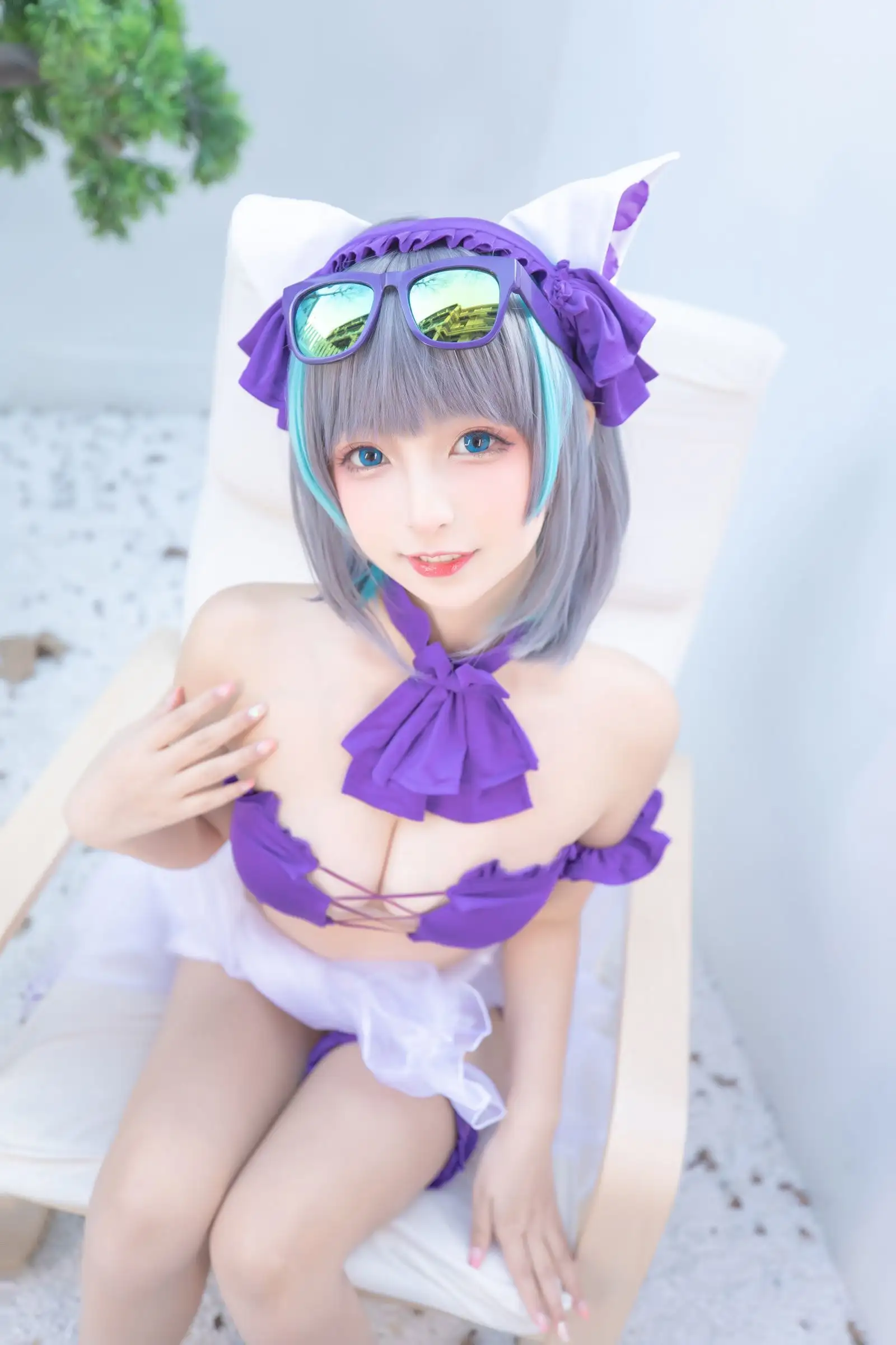 [神楽坂真冬] NO.085 绝对企画-柴郡cos《纯色庭院》