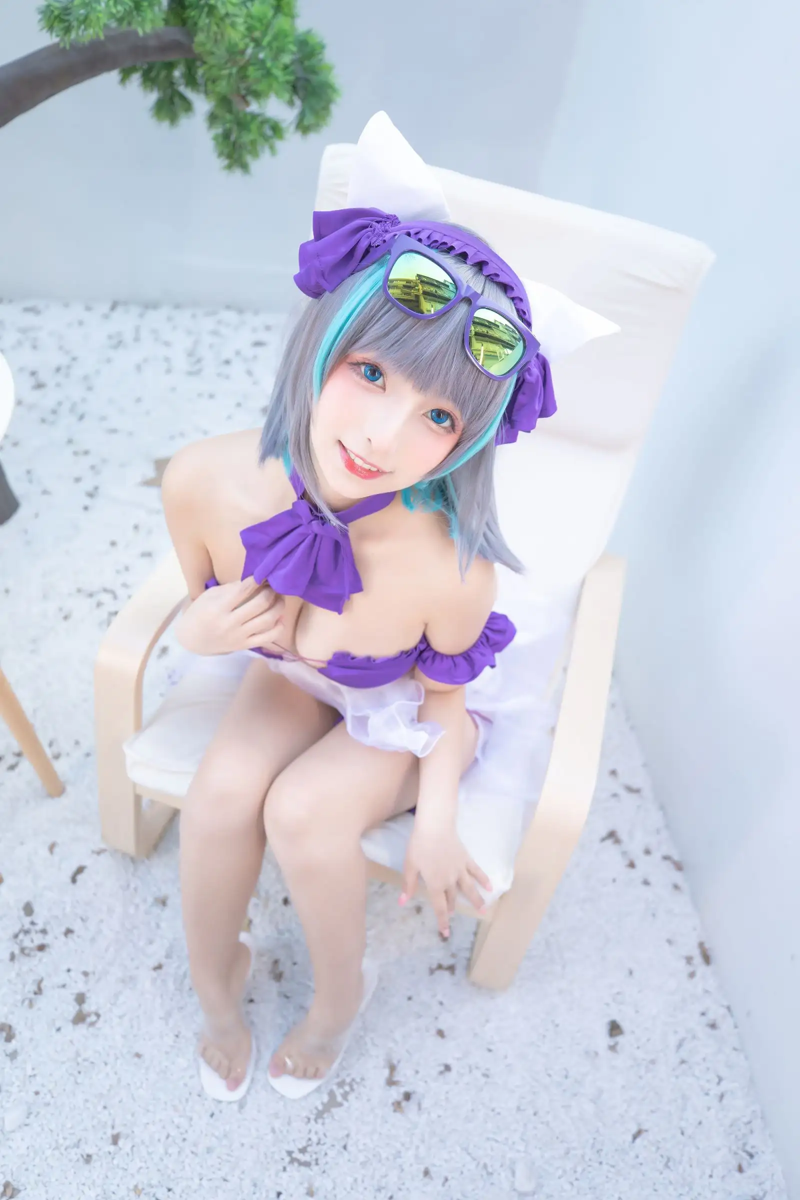 [神楽坂真冬] NO.085 绝对企画-柴郡cos《纯色庭院》