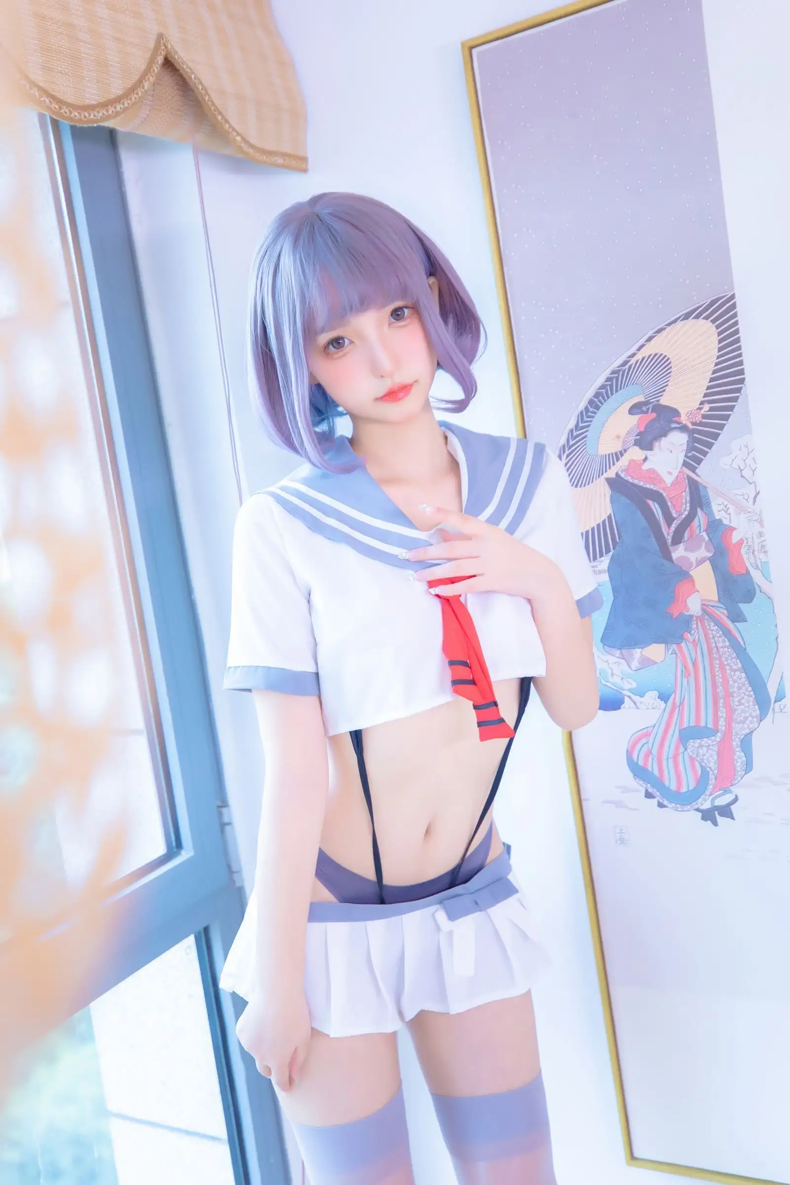 [神楽坂真冬] NO.100 灰丝吊带JK