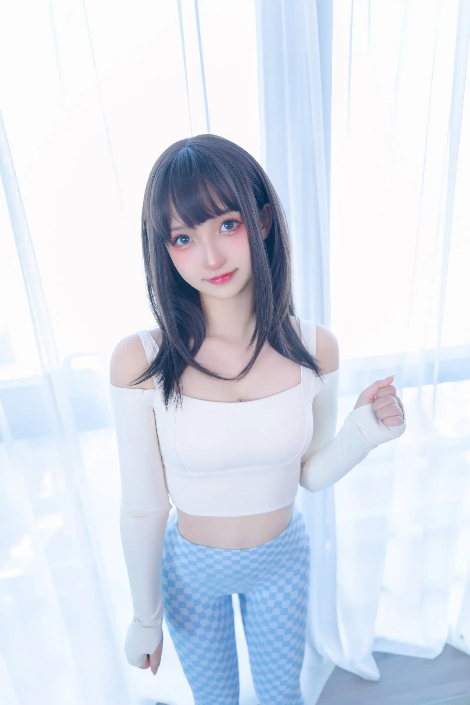 [神楽坂真冬] NO.103 蓝白格