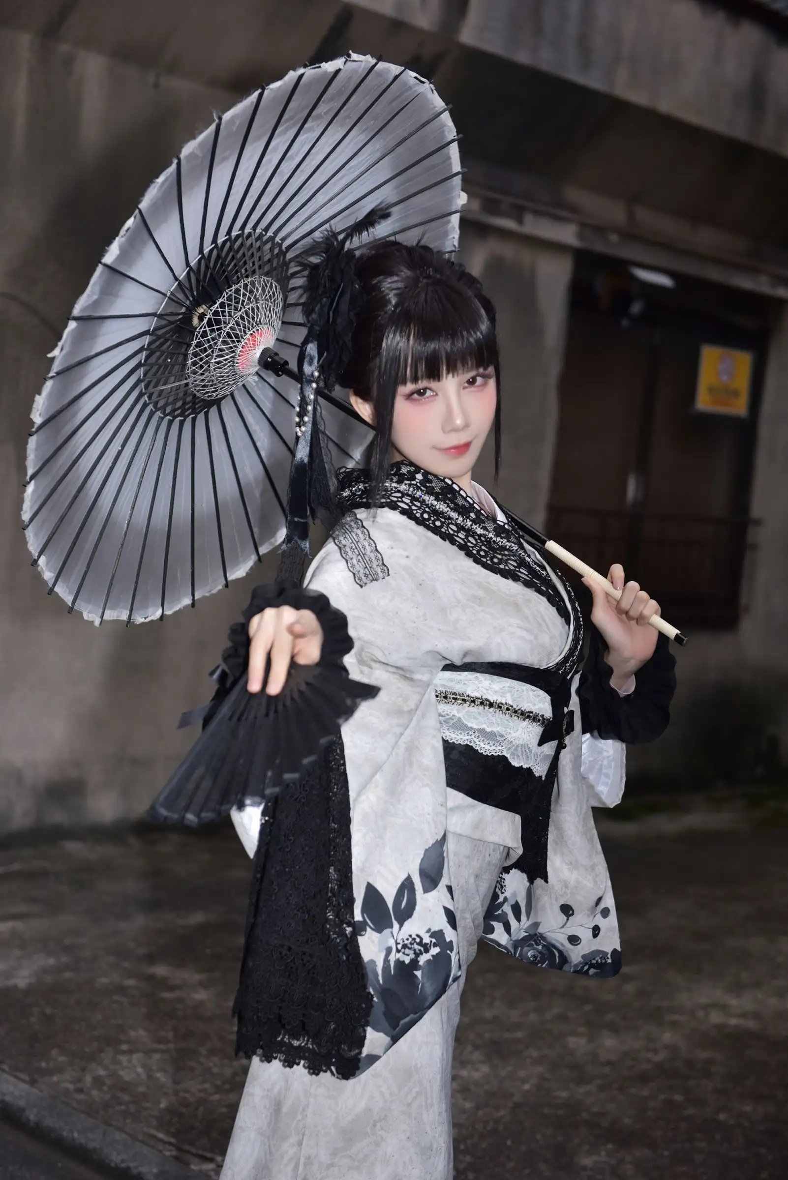 [水淼Aqua] NO.225 Black Lace Kimono