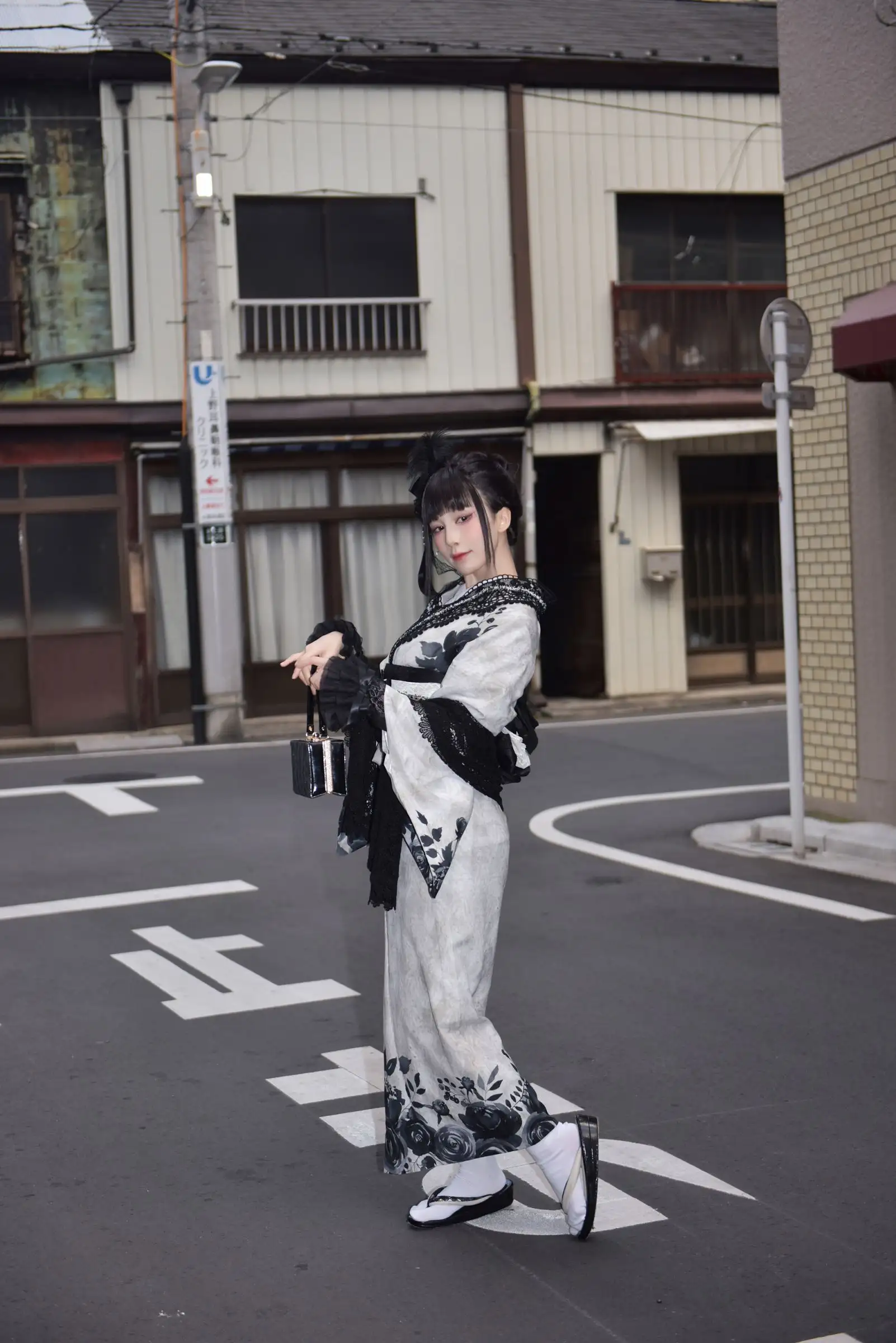 [水淼Aqua] NO.225 Black Lace Kimono