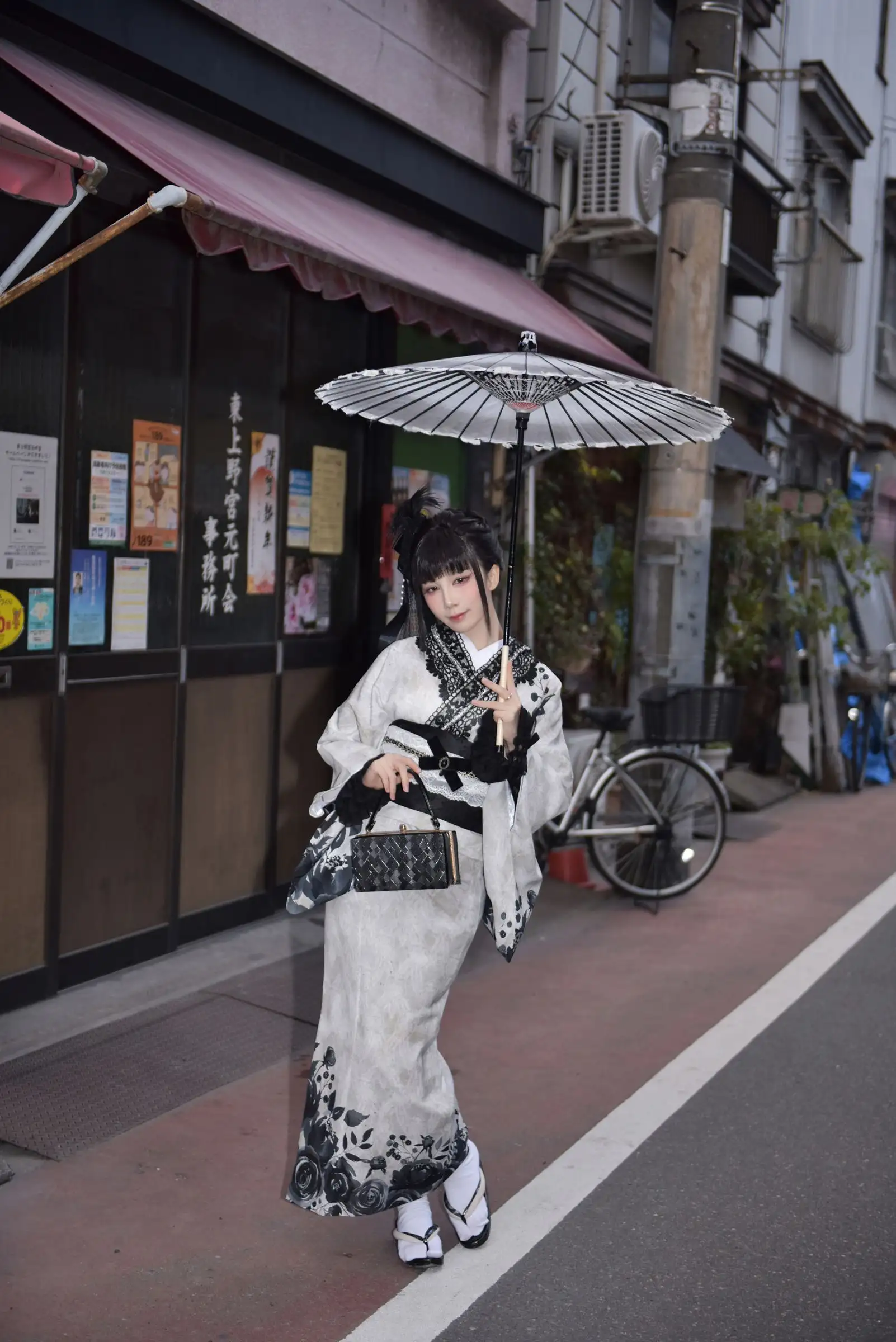 [水淼Aqua] NO.225 Black Lace Kimono