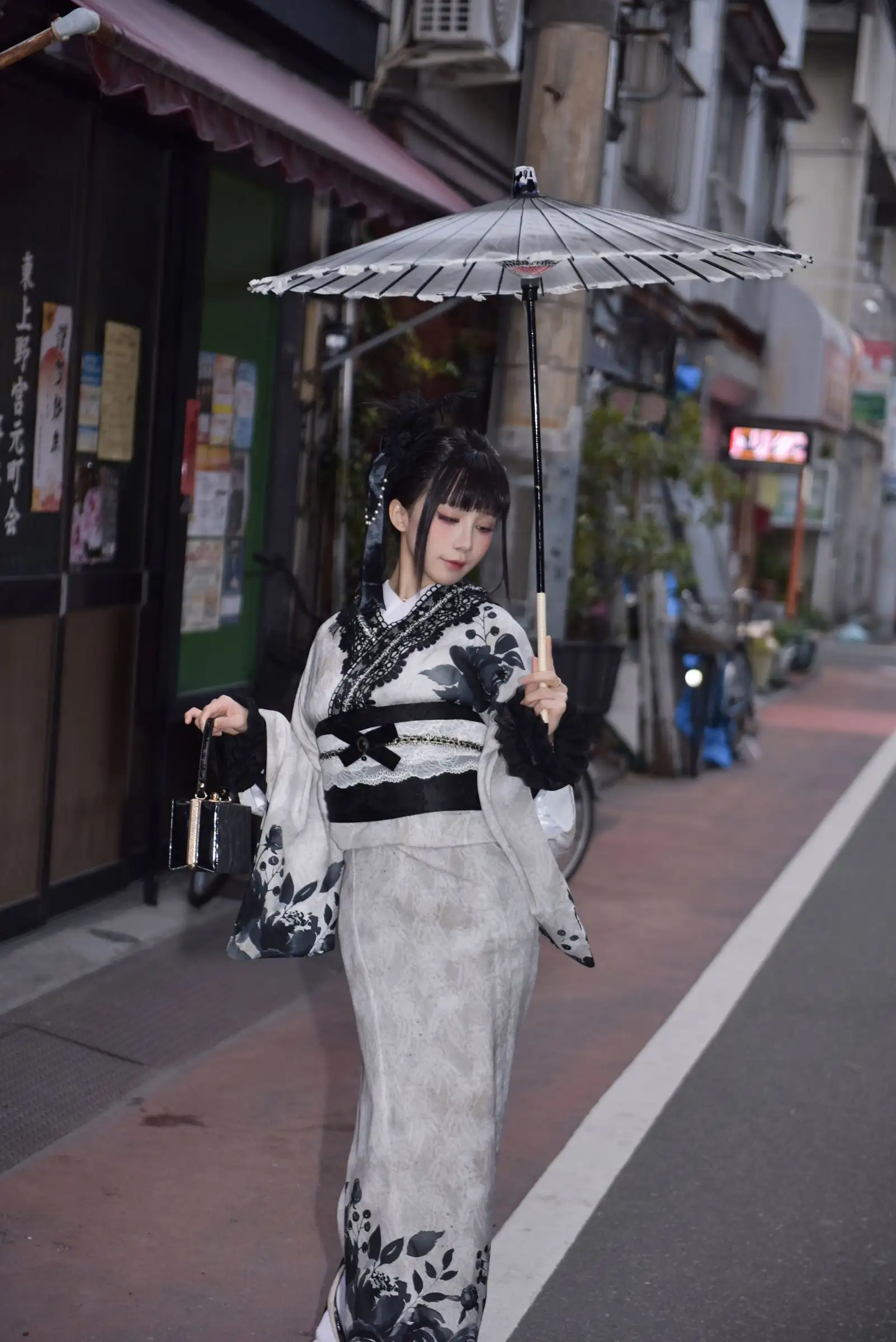 [水淼Aqua] NO.225 Black Lace Kimono