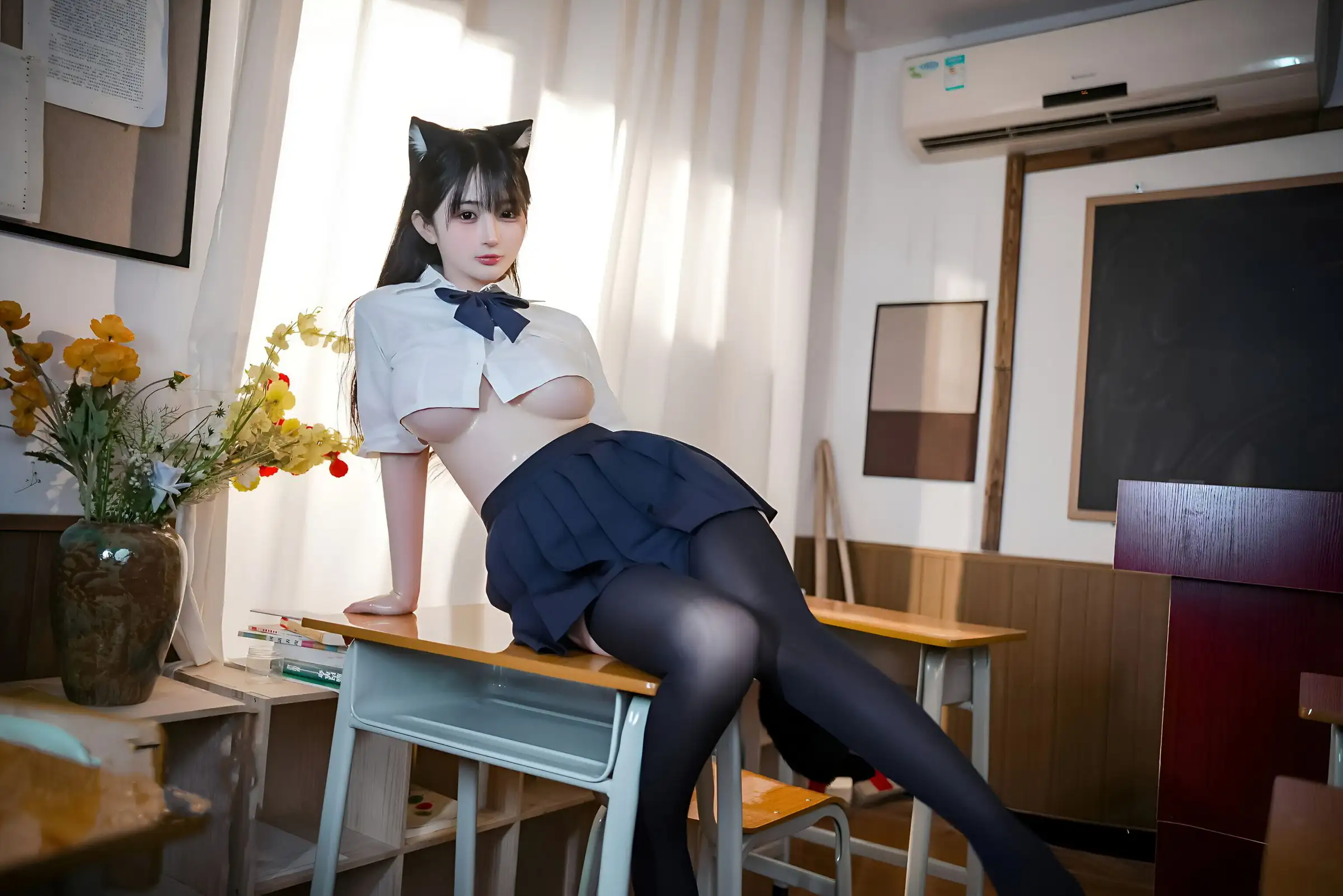 [桜井宁宁] NO.151 失眠冲剂 JK猫耳