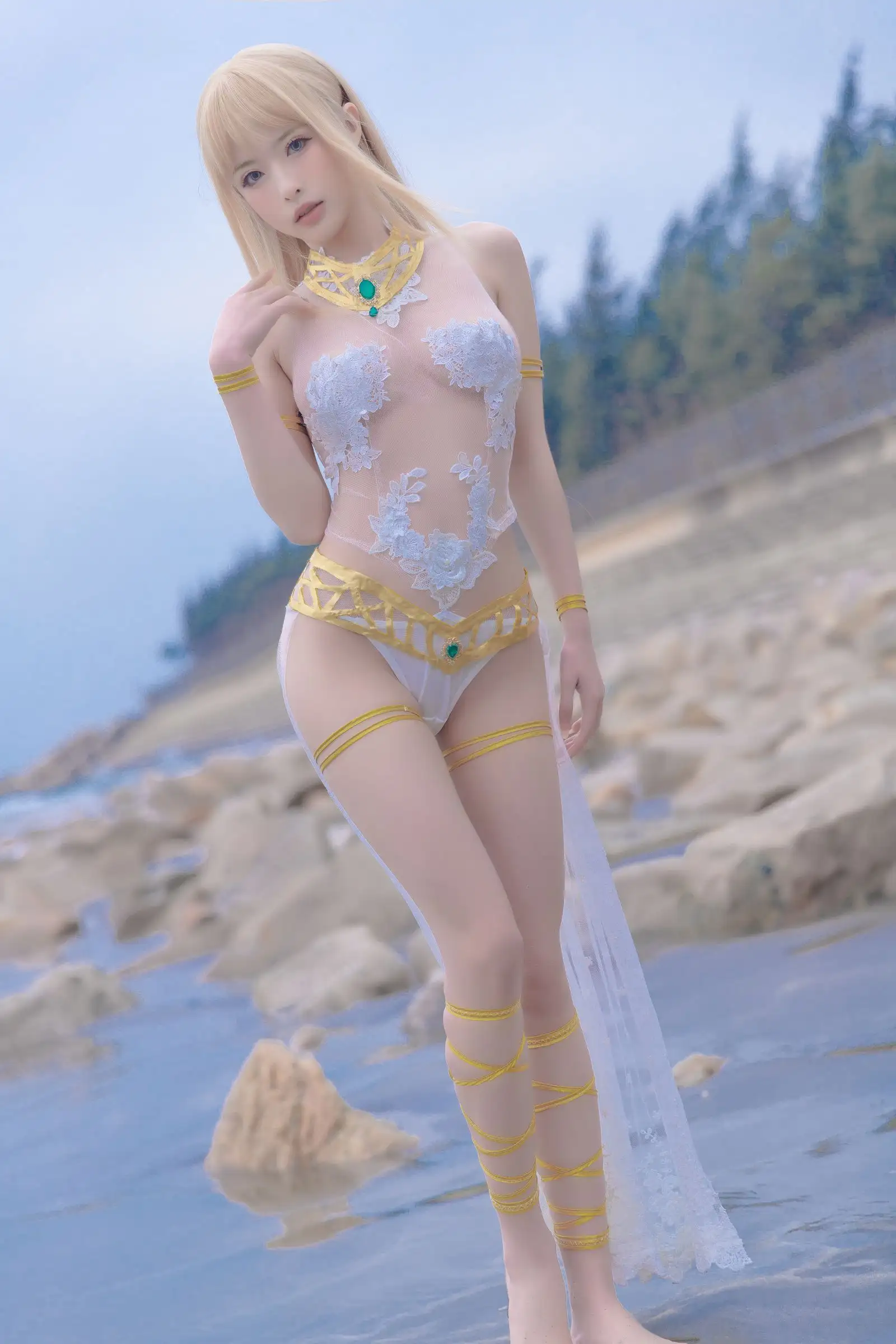 [清水由乃] NO.023 玛丽萝丝 白色泳衣