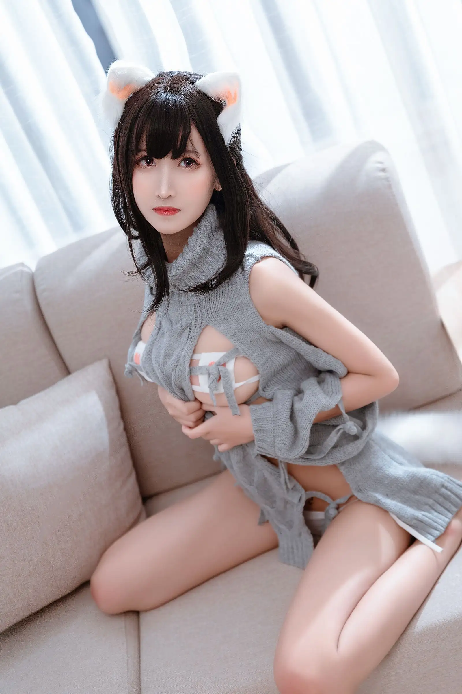 [三度_69] NO.017 露背毛衣
