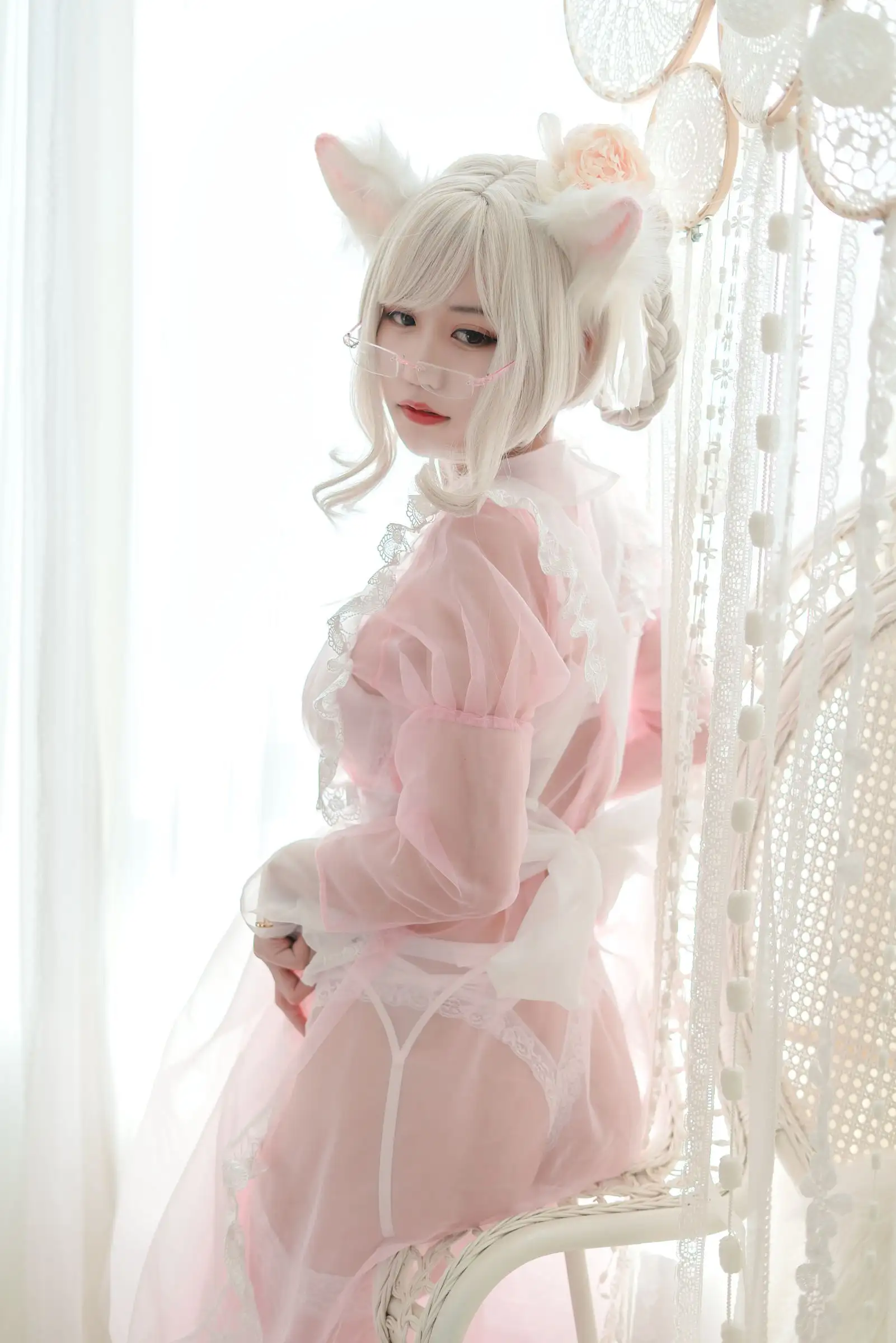 [小仓千代w] NO.007 透明女仆粉色